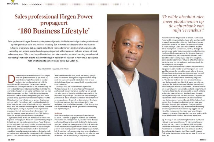 Sales professional Jörgen Power propageert ‘180 Business Lifestyle’ - Parbode Sneak Peek